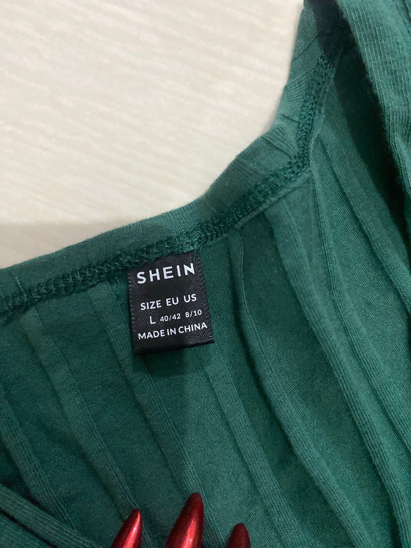 Shein green longsleeves ribbed top (Category: Longsleeves) located in Manila. Submitted by ddeclutterwmeeeee (Listing ID 1354522690, Image 2). Description: .