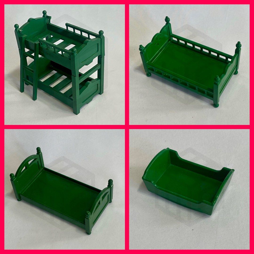 Sylvanian Families Green Bed (Category: Kids Toys) located in Manila. Submitted by ayen23closet (Listing ID 1354535922, Image 1). Description: What you see is what youg get. pls manage your expectations. see pics for details.