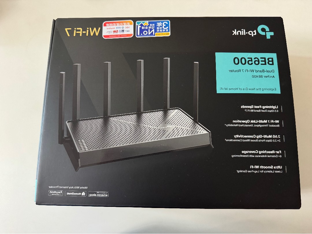 TP- Link Archer BE400 BE6500 Dual-Band Wi-Fi 7 Router, 電腦＆科技, 電腦周邊及配件 ...