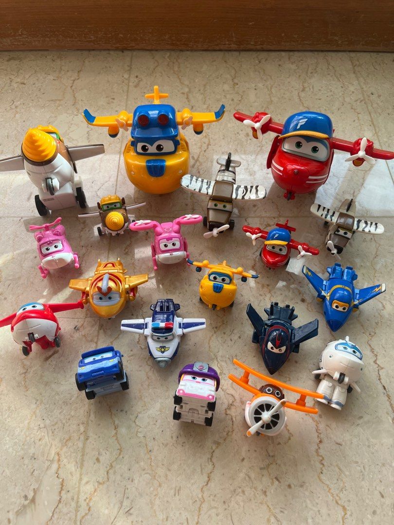 Super Wings Transformer Toys 2, vliegtuigspeelgoed, mini-actiefiguren voor kinderen van 3-12 jaar, verjaardagsfeestaccessoires voor jongens en meisjes (15 verpakkingen