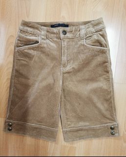杏啡色燈芯絨短褲64215240080003110