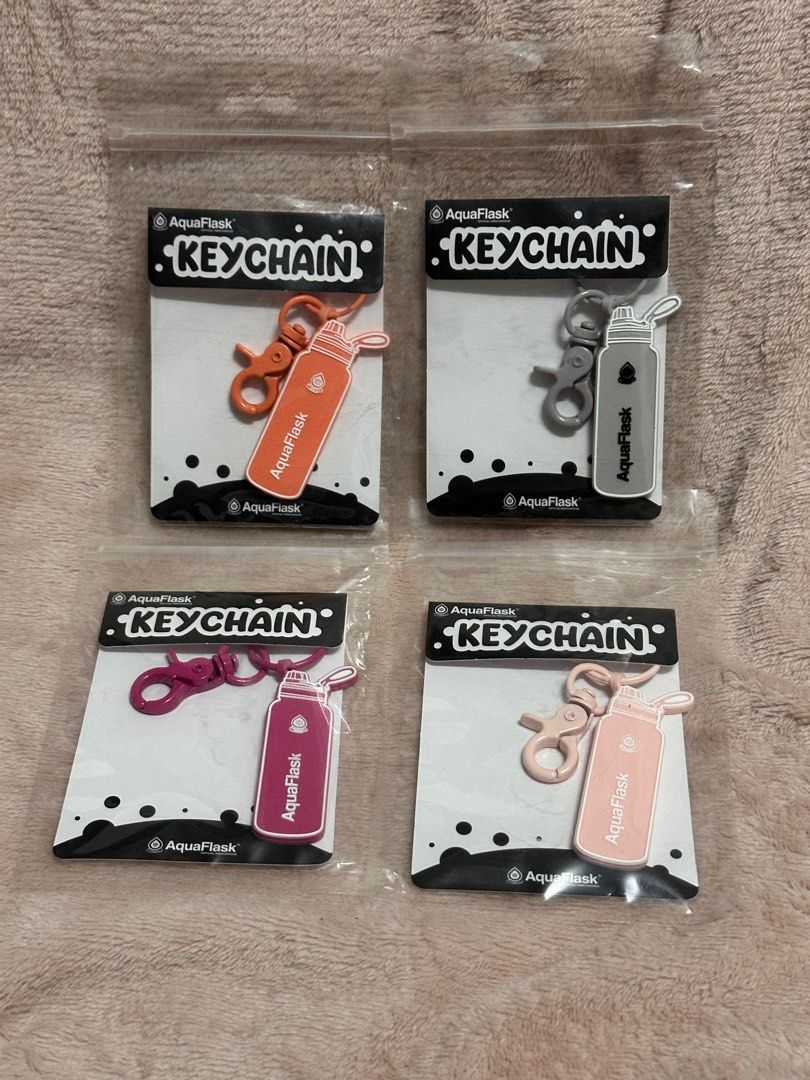 Aqua Flask Keychains (Category: Everything Else Others) located in Marikina City. Submitted by dearly__ (Listing ID 1354881928, Image 1). Description: FREE FOR EVERY PURCHASE until supplies last Original Aqua Flask Keychains for ₱99 each Back story: I had an "ALL PINK" store on the orange app kaya lang naging complicated due to policy changes kaya it was closed. Selling my remaining stocks here..