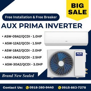 AUX PRIMA INVERTER SPLIT TYPE AIRCON