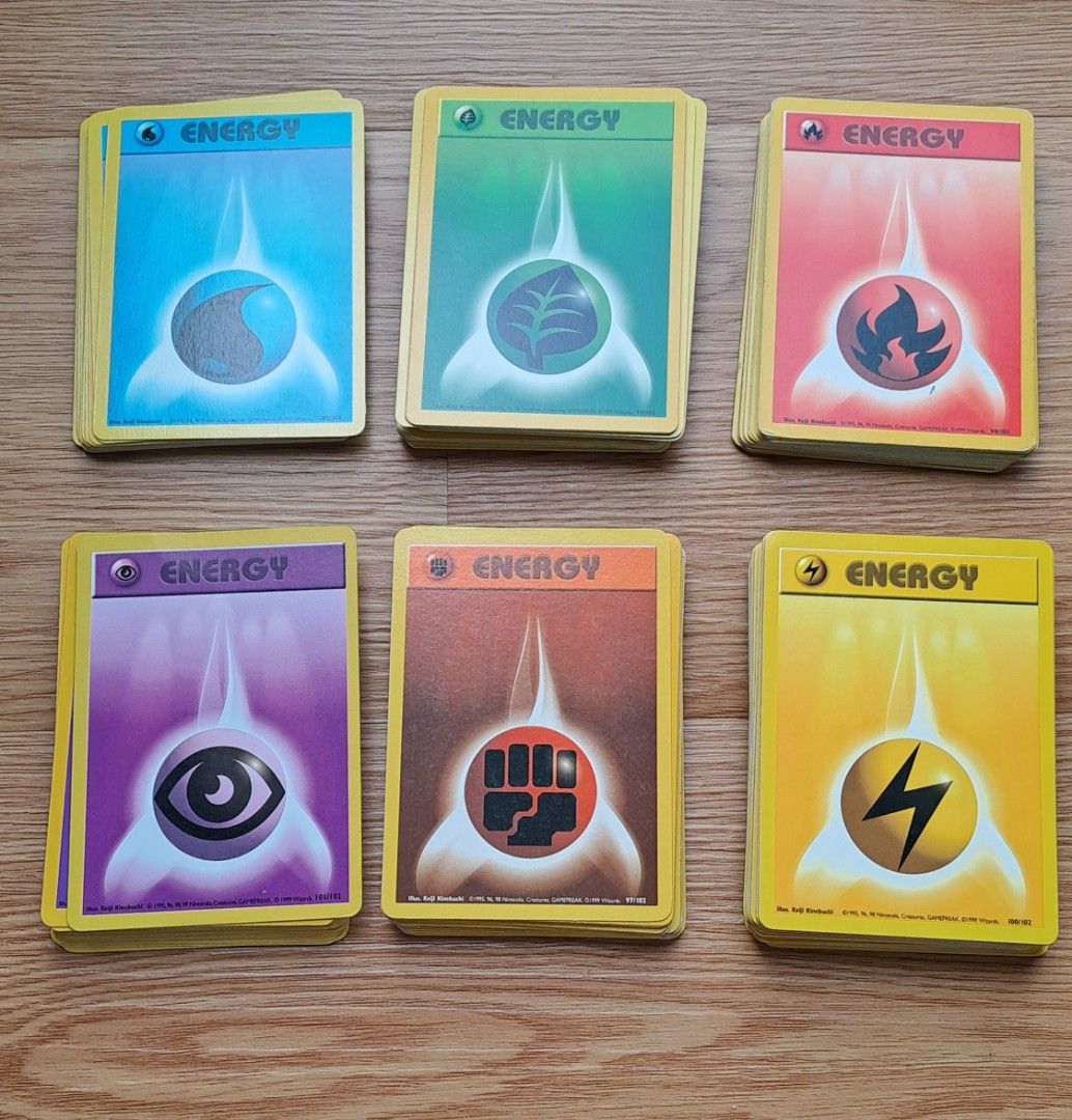 Base Set Energy Energies Vintage Pokemon Pokémon Cards, Toys ...