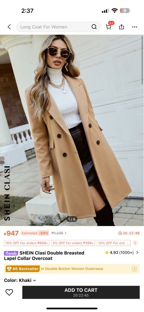 Coat (Category: Coats, Jackets and Outerwear) located in Las Pinas. Submitted by sofiaadeline (Listing ID 1354781100, Image 3). Description: Fit 1x only. Large size! Khaki color, Good as brandnew. I purchased it for 1k+ Super nice fit and quality.