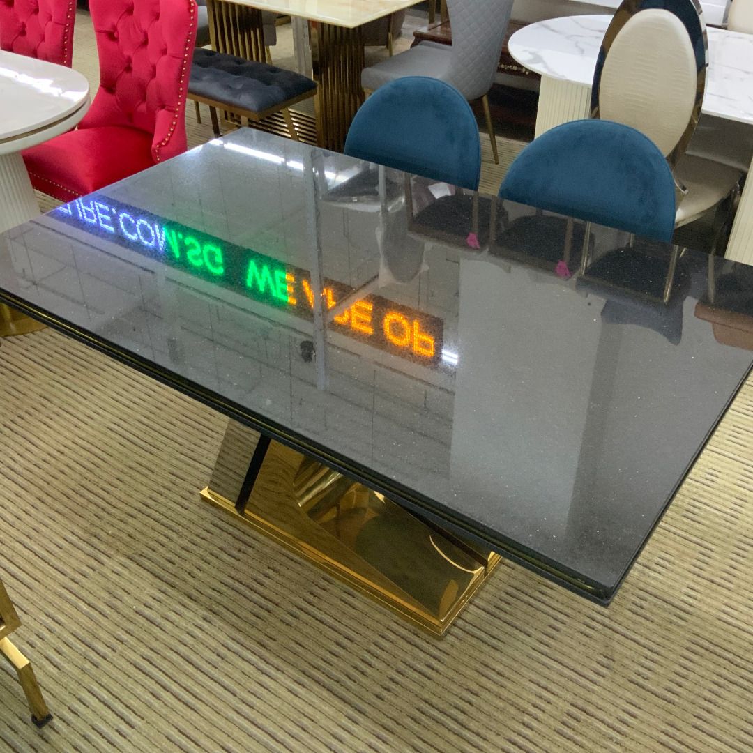 Dining Table (Category: Tables & Sets) located in Singapore. Submitted by homeisland (Listing ID 1354751506, Image 3). Description: 🚚 FREE DOORSTEP DELIVERY 🚚 2024 NEW DESIGNS | BRAND NEW Marble top changable to other textures and colours Chairs add on available 4 chairs range from $400 to $800 depending on model design ------ CONTACT ------ Carousell DM @homeisland WA Text : 8204 5720.