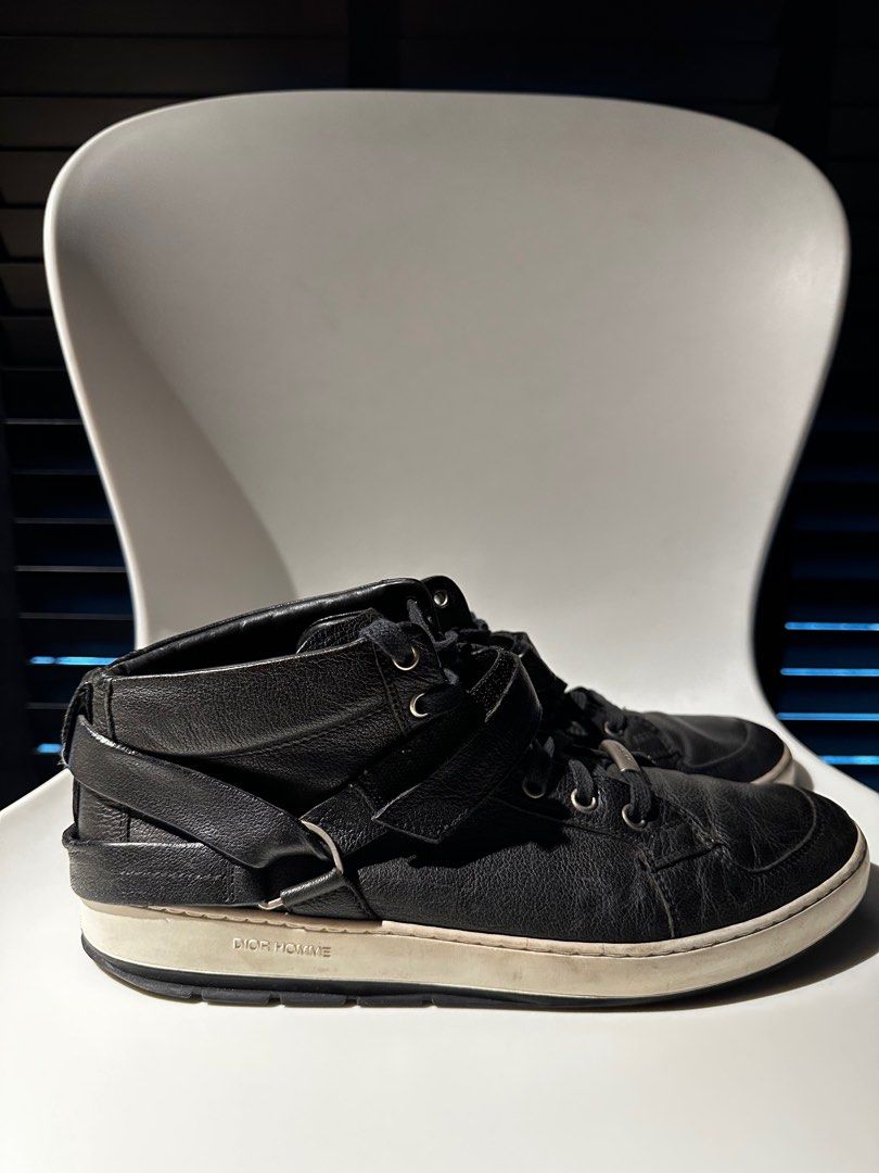 Dior High-Cut Boots Leather Sneakers Men (Category: Boots) located in Makati City. Submitted by yer_noiscat (Listing ID 1354767478, Image 3). Description: Dior Leather Shoes RFS: Decluttering.