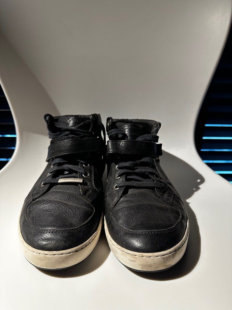 Dior High-Cut Boots Leather Sneakers Men (Category: Boots) located in Makati City. Submitted by yer_noiscat (Listing ID 1354767478, Image 1). Description: Dior Leather Shoes RFS: Decluttering.