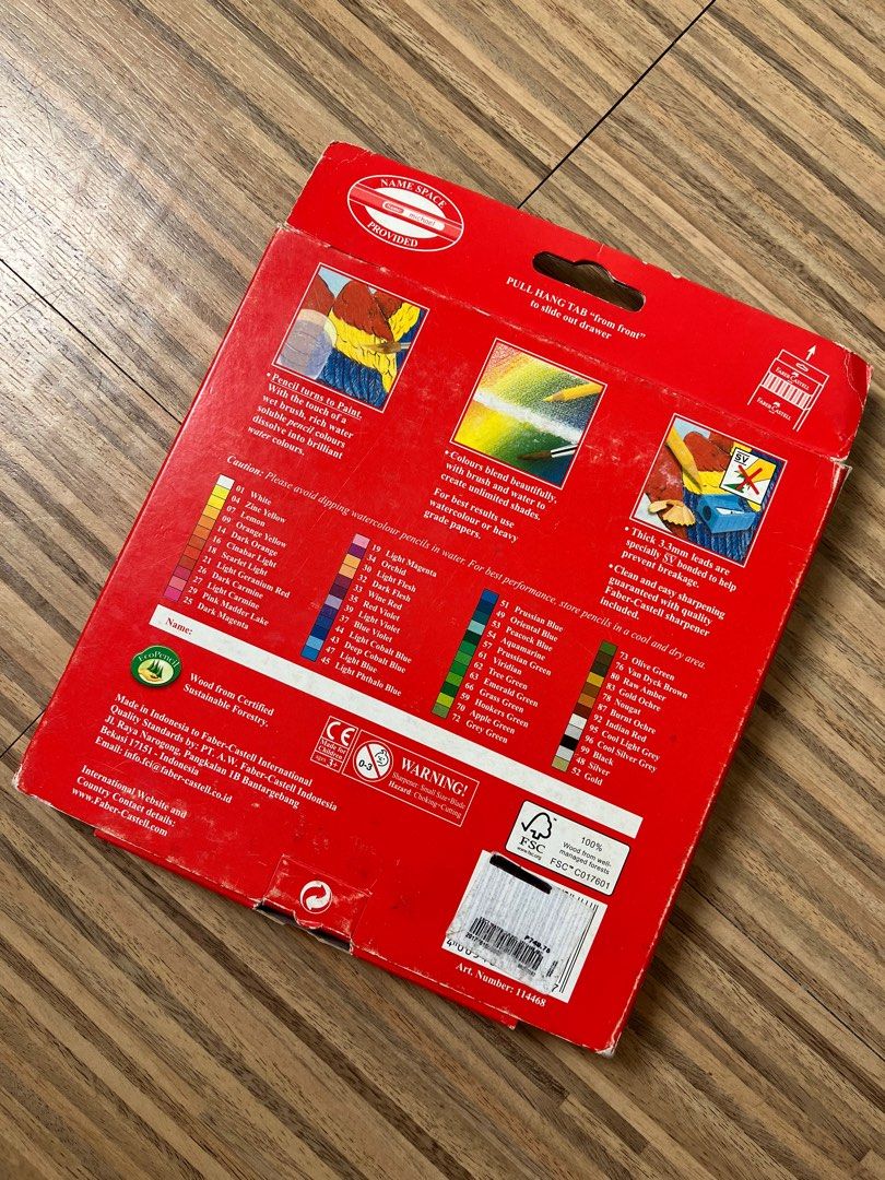 Faber-Castell 48 Watercolor Pencils (Category: Craft Supplies & Tools) located in Cavite. Submitted by joantukin (Listing ID 1354805133, Image 2). Description: 🏷️ Brand: Faber-Castell 📝 Condition: • Well used • 48 watercolor pencils + 1 brush 💳 Payment Options: GCash or BPI 🤝 Deal Methods: Delivery 📦 Delivery Options (shipping fee to be shouldered by buyer): J&T, Lalamove, or LBC.