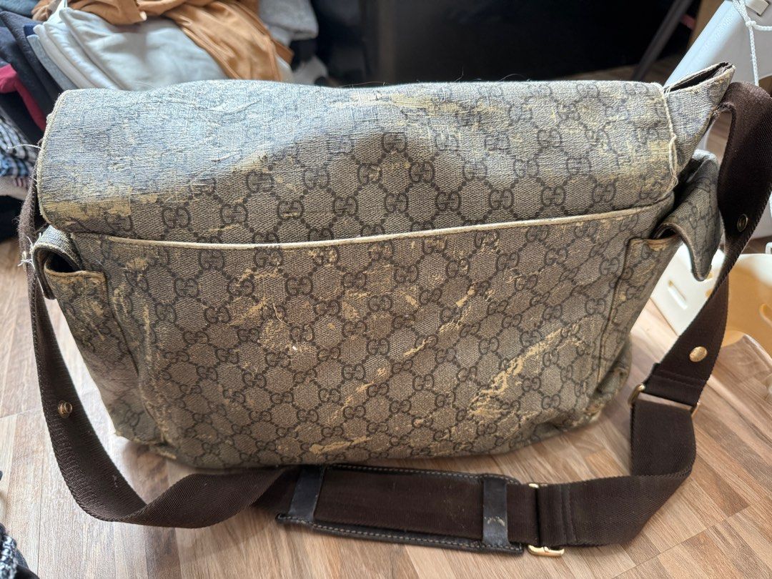Gucci diaper bag (Category: Luxury Bags & Wallets) located in Binan City. Submitted by sunsetmargarita (Listing ID 1354768613, Image 3). Description: Heavily used hence the price Authentic.