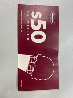 Haagen Dazs $50 Coupon 雪糕券1張 門票＆禮券 現金券、兌換券、禮券 Carousell