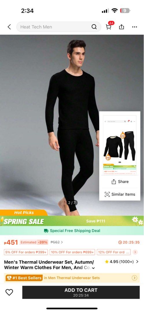 Heat tech / thermal set (Category: Coats, Jackets and Outerwear) located in Las Pinas. Submitted by sofiaadeline (Listing ID 1354779961, Image 2). Description: Brandnew never been used!! Medium size.