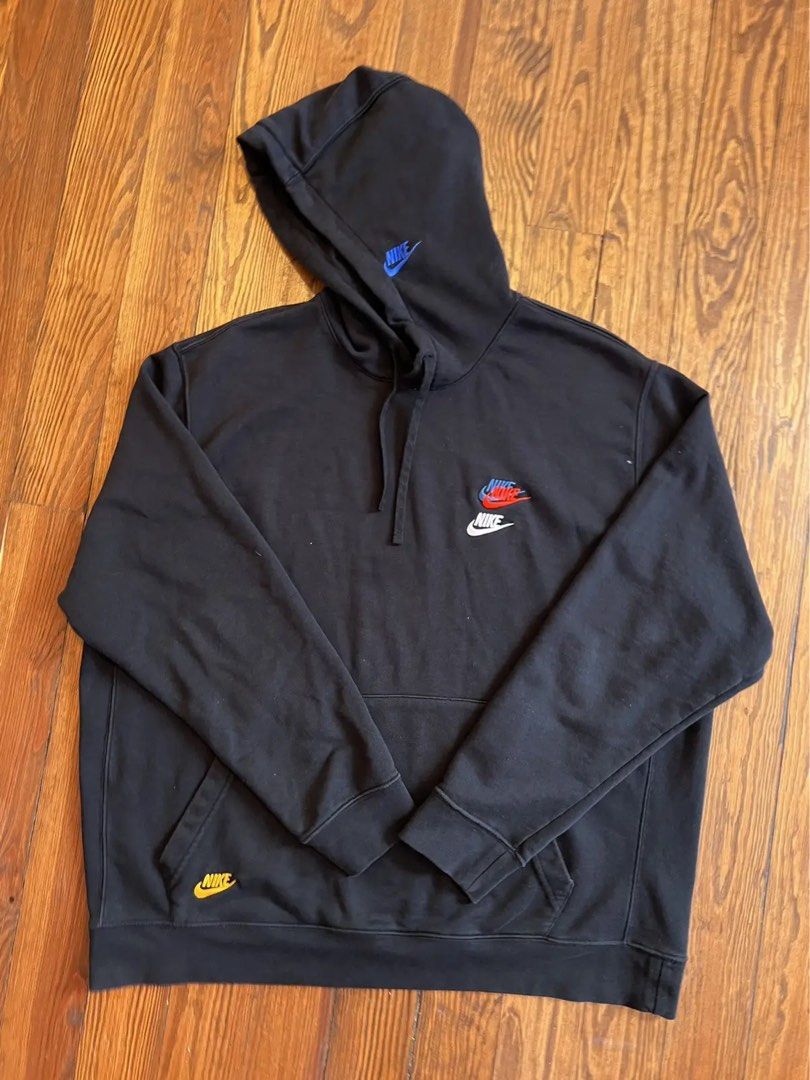 triple nike logo hoodie