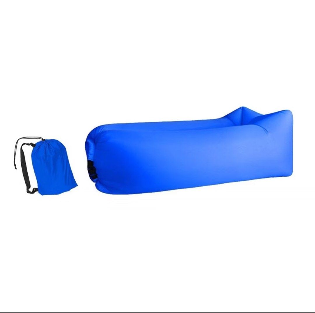 Inflatable Sofa (Category: Sofas) located in Singapore. Submitted by wykb (Listing ID 1354856149, Image 2). Description: BRAND NEW WATERPROOF SOFA 3 colours to choose 1 x Blue 1 x Pink 1 x Camo Can be kept as a small bag Great for home, balcony, beach, travel. Contact me at 81234066.
