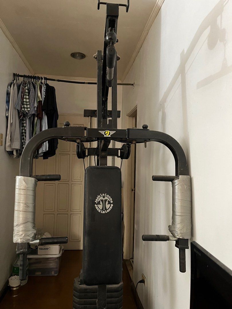 Jack LaLanne Gym Equipment (Category: Cardio & Fitness Machines) located in Manila. Submitted by lisa.ono (Listing ID 1354766278, Image 1). Description: Heavy-duty gym equipment, used, needs repair (pulley cable). Length: 69 inches Width: 34 inches Height: 84 inches P11,000. Pick-up/delivery booking & fee c/o buyer. .