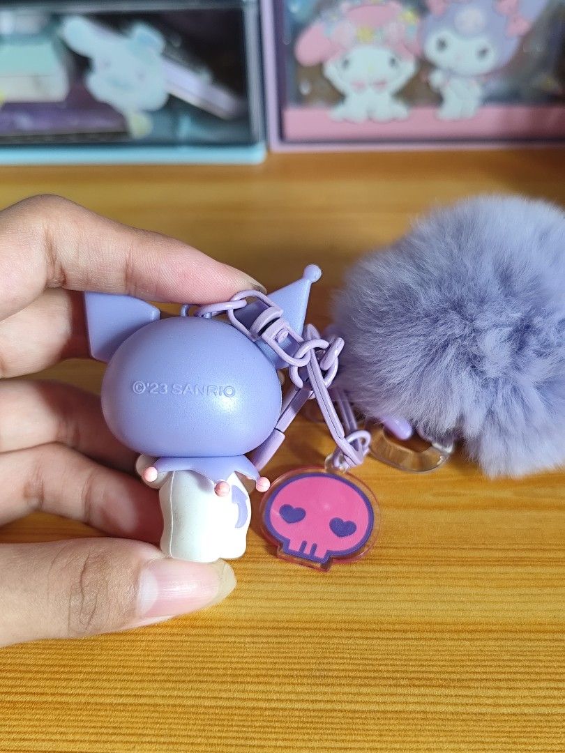 Kuromi 2023 Official Keychain (Category: Character Goods) located in Taguig. Submitted by cinnamoncloud (Listing ID 1354758923, Image 3). Description: SANRIO Kuromi 2023 Official Keychain -brandnew -comes with Skull acrylic and Pompom -Kuromi has a glossy texture -RFS: decluttering/need space.