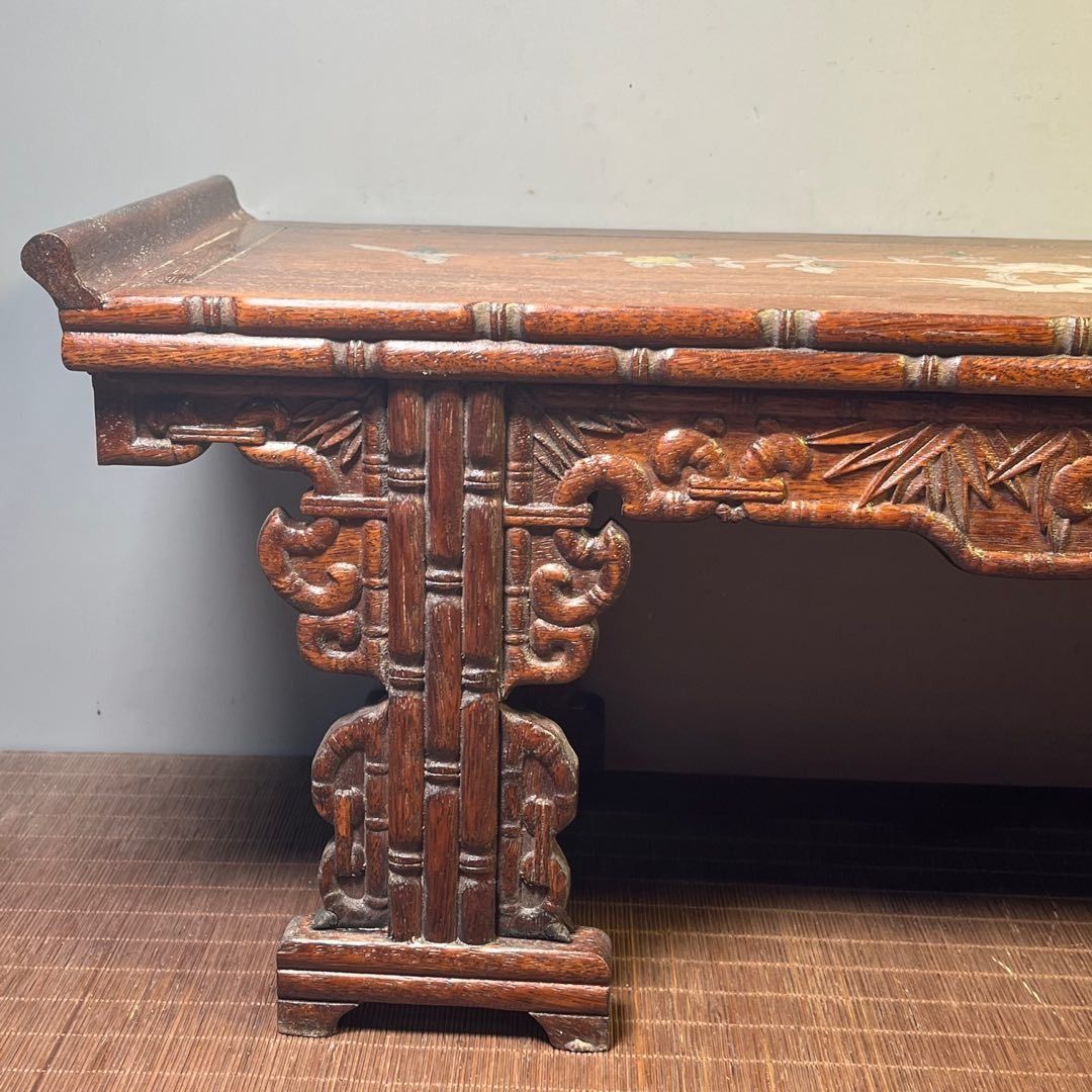 割引クーポン collection Old of shell with inlaid rosewood antique 木工、竹工芸