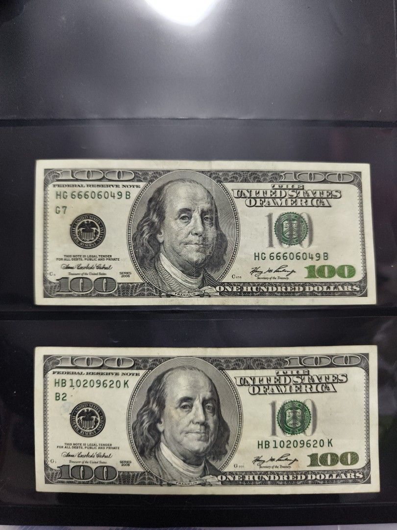Pm出價珍藏版2006年美國美元紙幣100元, 興趣及遊戲, 收藏品及紀念品, 錢幣- Carousell