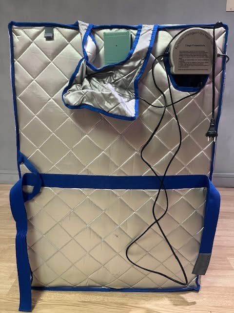PORTABLE INFRARED SAUNA (discount for bulk order) (Category: Rehabilitative Devices) located in Taguig. Submitted by agirlwithluv (Listing ID 1354795755, Image 3). Description: ✦ negotiable ✦ with heated foot pad & chair ✦ good for joint pain and muscle recovery, helps in weight loss ✦ pick up: Manggahan, Pasig/East Greenhills Gate 3/Starbucks Missouri St. Greenhills ✦ negotiable for bulk orders ✦ gcash/bdo.