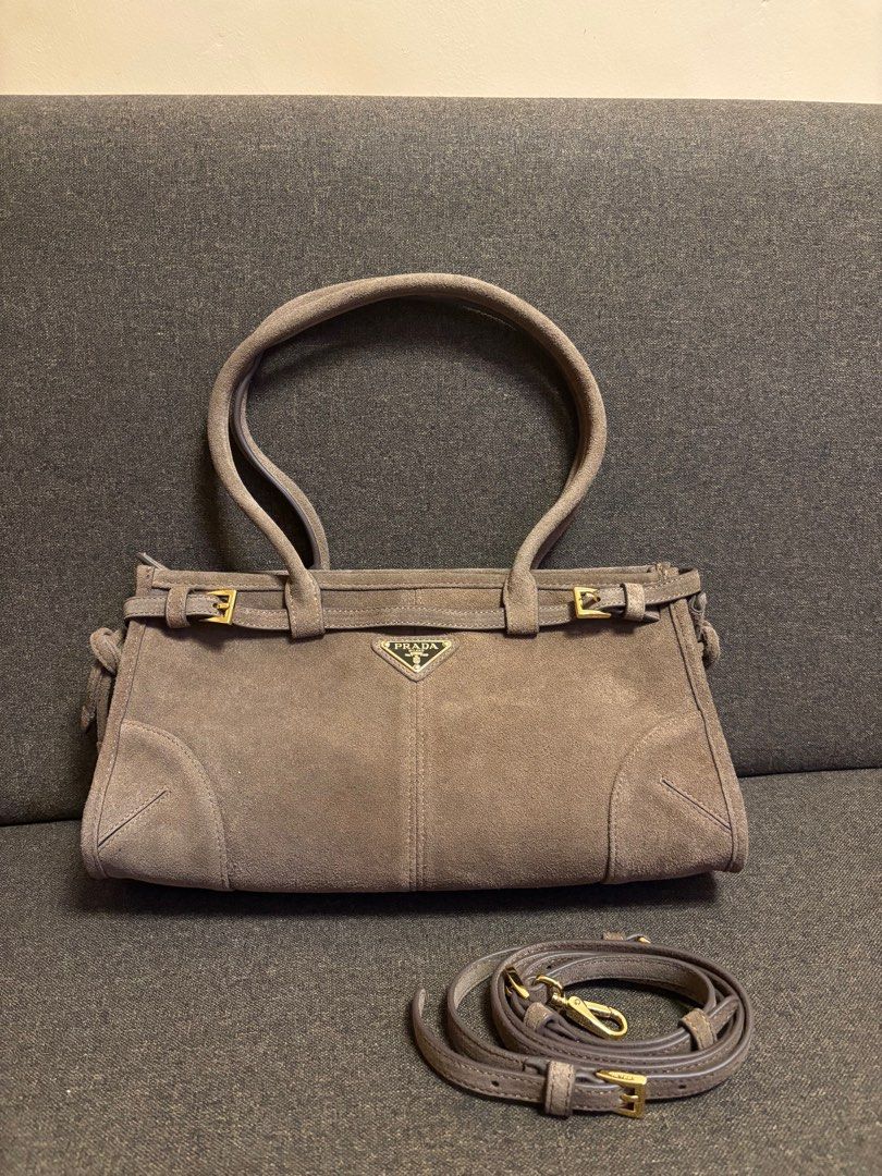 PRADA SOFT LUX SUEDE (Category: Luxury Bags & Wallets) located in San Fernando. Submitted by Bagstatic_luxuries (Listing ID 1354830787, Image 1). Description: Wow! Hard to find indemand bag!!! 🤩🤩🤩 With original dustbag and strap Japan sourced 🇯🇵.
