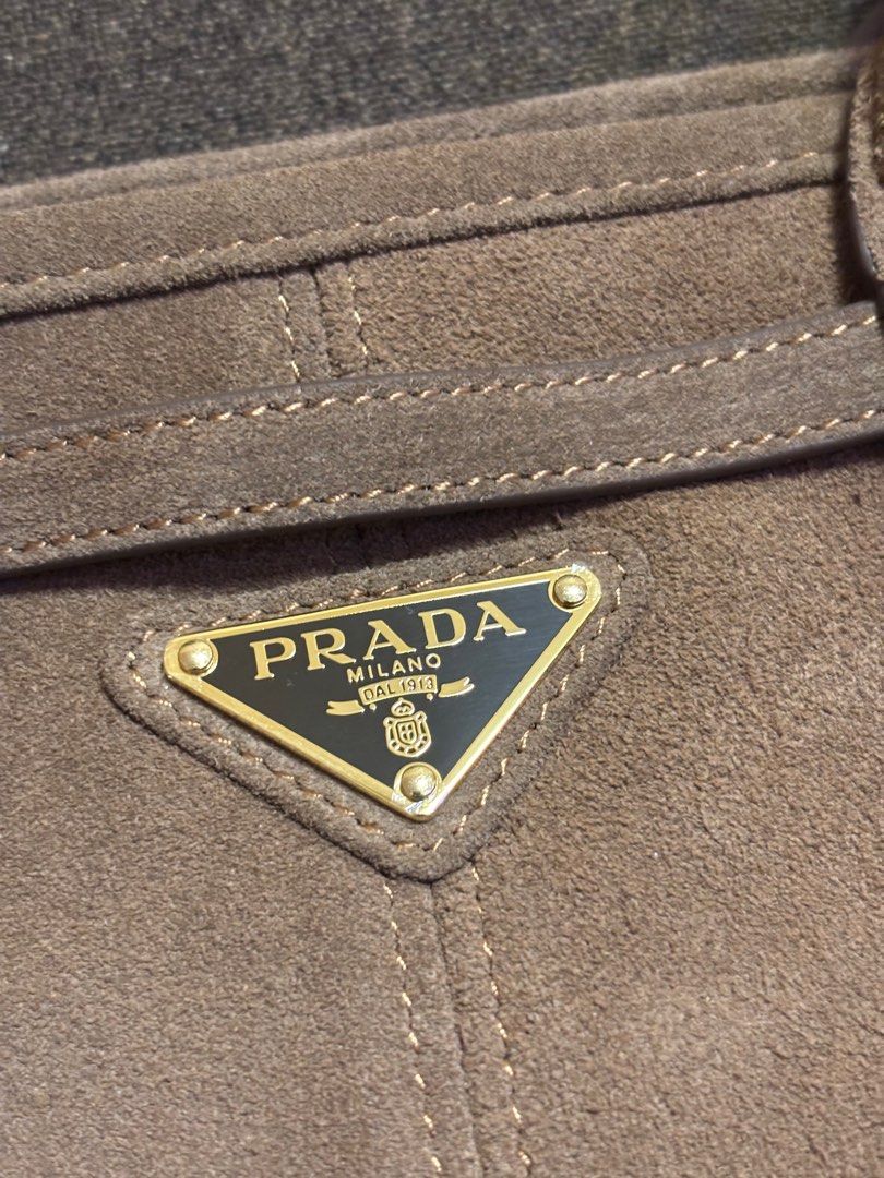 PRADA SOFT LUX SUEDE (Category: Luxury Bags & Wallets) located in San Fernando. Submitted by Bagstatic_luxuries (Listing ID 1354830787, Image 2). Description: Wow! Hard to find indemand bag!!! 🤩🤩🤩 With original dustbag and strap Japan sourced 🇯🇵.
