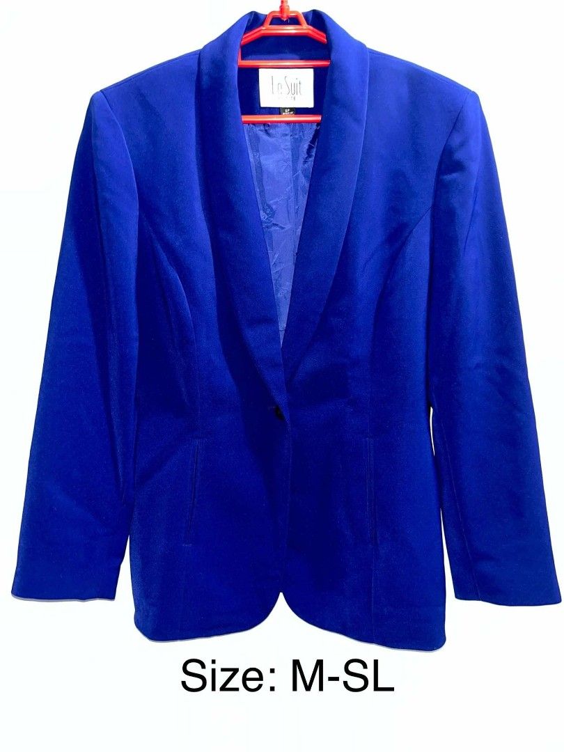 Pre-loved Blazers for Women (Category: Coats, Jackets and Outerwear) located in Santo Tomas. Submitted by knathrift (Listing ID 1337949544, Image 1). Description: •129 pesos each Rfs: Decluttering Note: Still in good condition. Color may vary due to lighting. There are signs of being stored for some time. Please manage your expectations. Mode of Payment: [GCash + Shipping Fee] Mode of Delivery: [J&T].