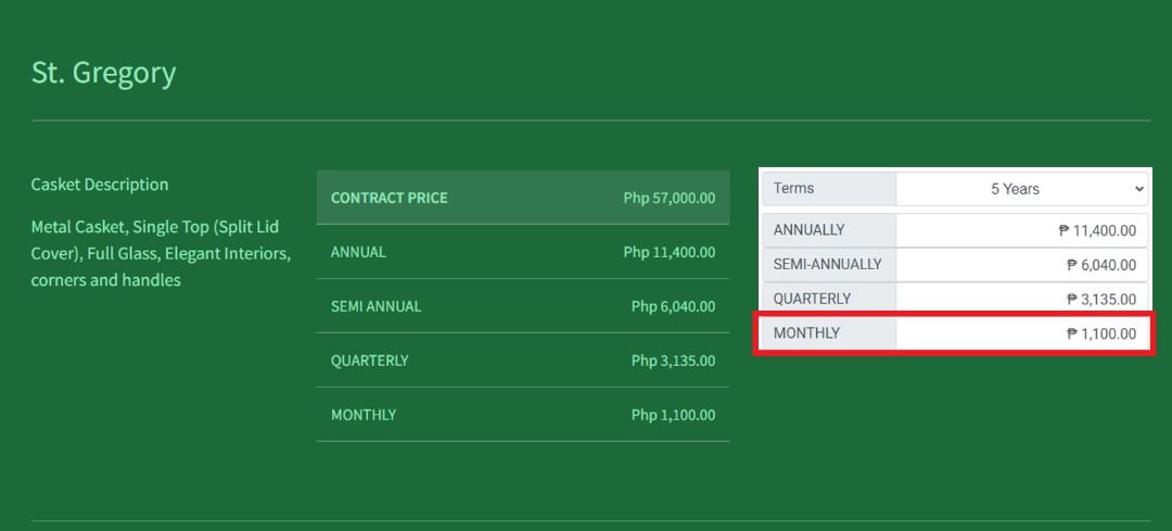 ST. PETER LIFE PLAN (GREGORY): FULLY PAID (Category: Memorial Lot) located in Caloocan City. Submitted by ken__ang (Listing ID 1322375762, Image 2). Description: ST. PETER LIFE PLAN (GREGORY): FULLY PAID PHP 50,000 [FIXED PRICE] 📌 FULLY PAID 📌 TRANSFER READY 📌 TRANSFER FEE INCLUDED *********************************************** ✅️ TOTAL INSTALLMENT AMOUNT PAID (60 months): 900 monthly X 60 months (5 years) = 54,000 SELLING FOR: PHP 50,000 [FI