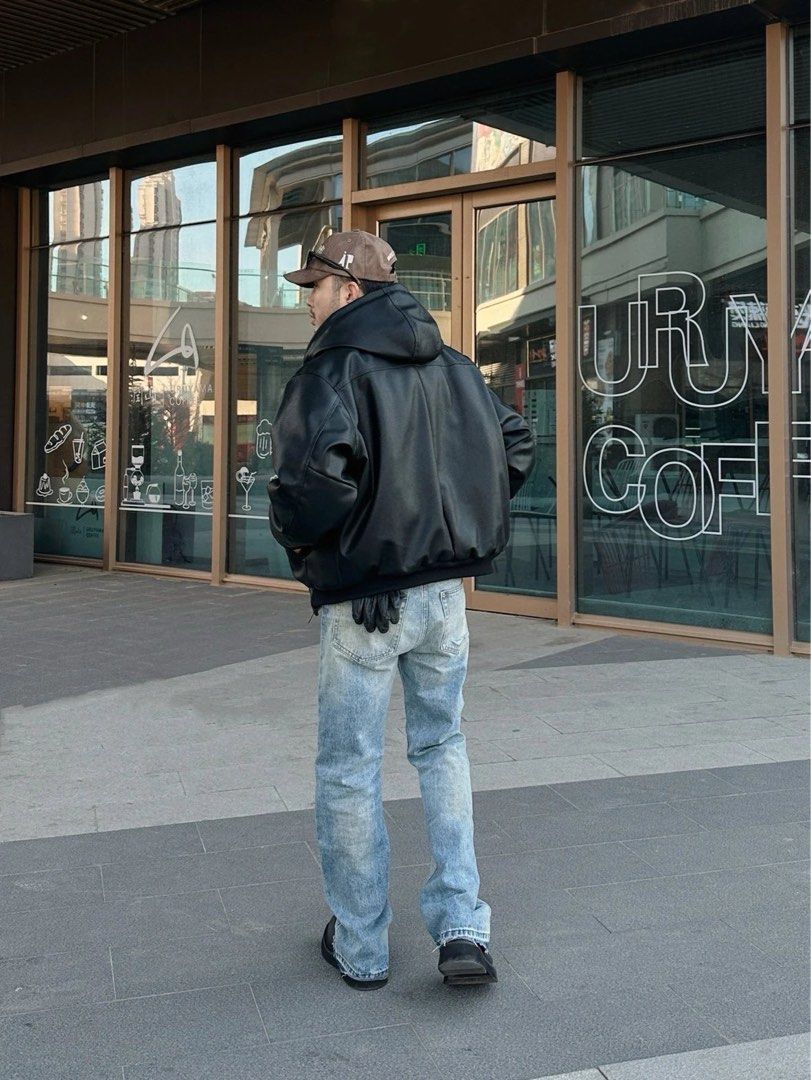 ジャケット・アウター Supreme x Dickies Hooded Leather Work L Supreme x Dickies Hooded Leather Work Jacket Black