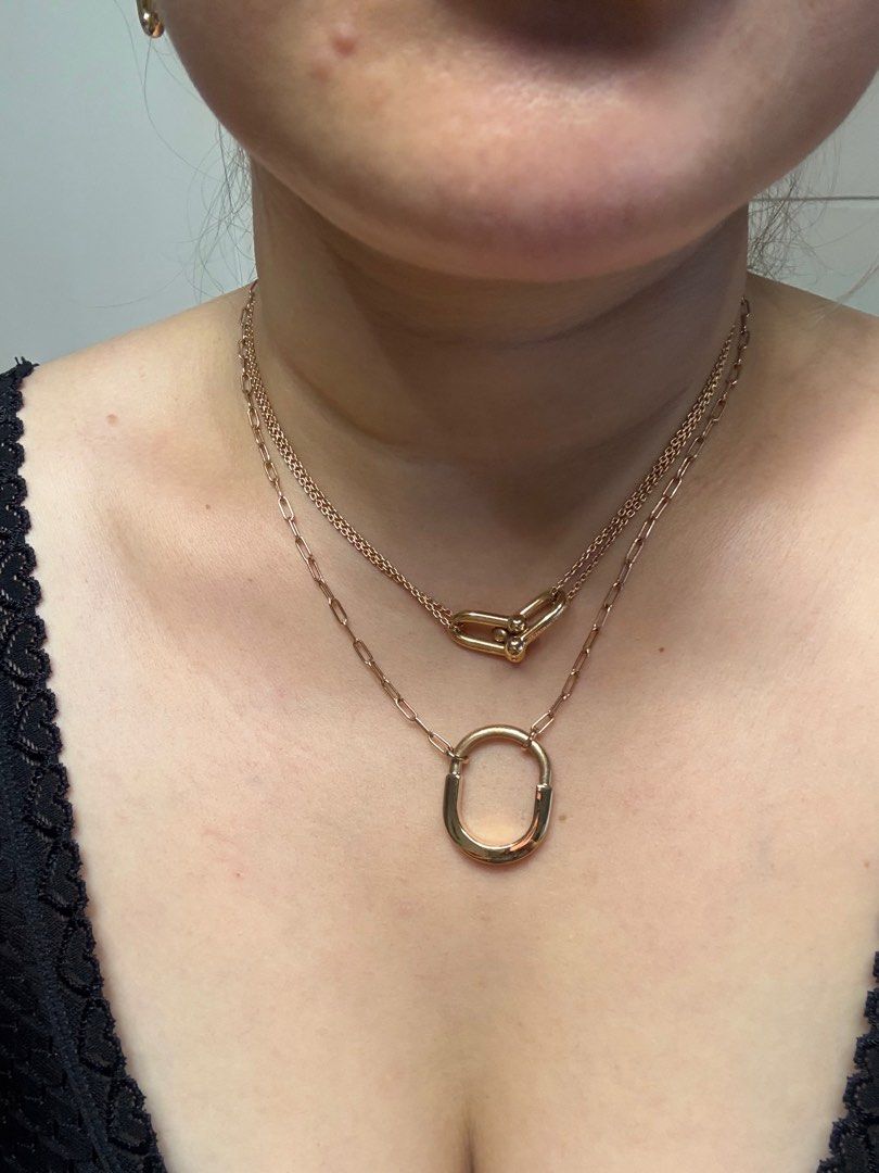 Tiffany Hardwear Necklace (Category: Luxury Accessories) located in Bulacan. Submitted by vanitrix (Listing ID 1354891433, Image 3). Description: Authentic Tiffany & Co, Hardwear Necklace in 18 carat real rosegold. purchased in Greenbelt Store. complete.