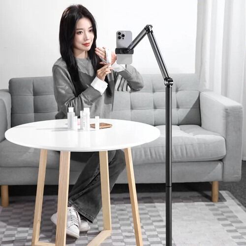 ULANZI TH07 OVERHEAD F STAND (Category: Mounts & Holders) located in Quezon City. Submitted by imax12345 (Listing ID 1354783503, Image 3). Description: ULANZI TH07 OVERHEAD F STAND Key Features ✅Shoot Standing, Sitting, or Lying Down ✅4.75' Tall with Height Adjustment ✅11.8" 270 & 360° Pivoting Arms ✅Tighten & Loosen Arms with Allen Wrench ✅Clamp Holds 2.36 to 3.62" Wide Phones ✅360° of Phone Rotation ✅10.2" Heavy Duty Anti-Slip Base ✅Aluminum Al