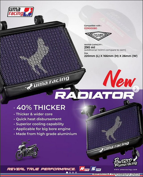 uma radiator, Motorcycles, Motorcycle Accessories on Carousell