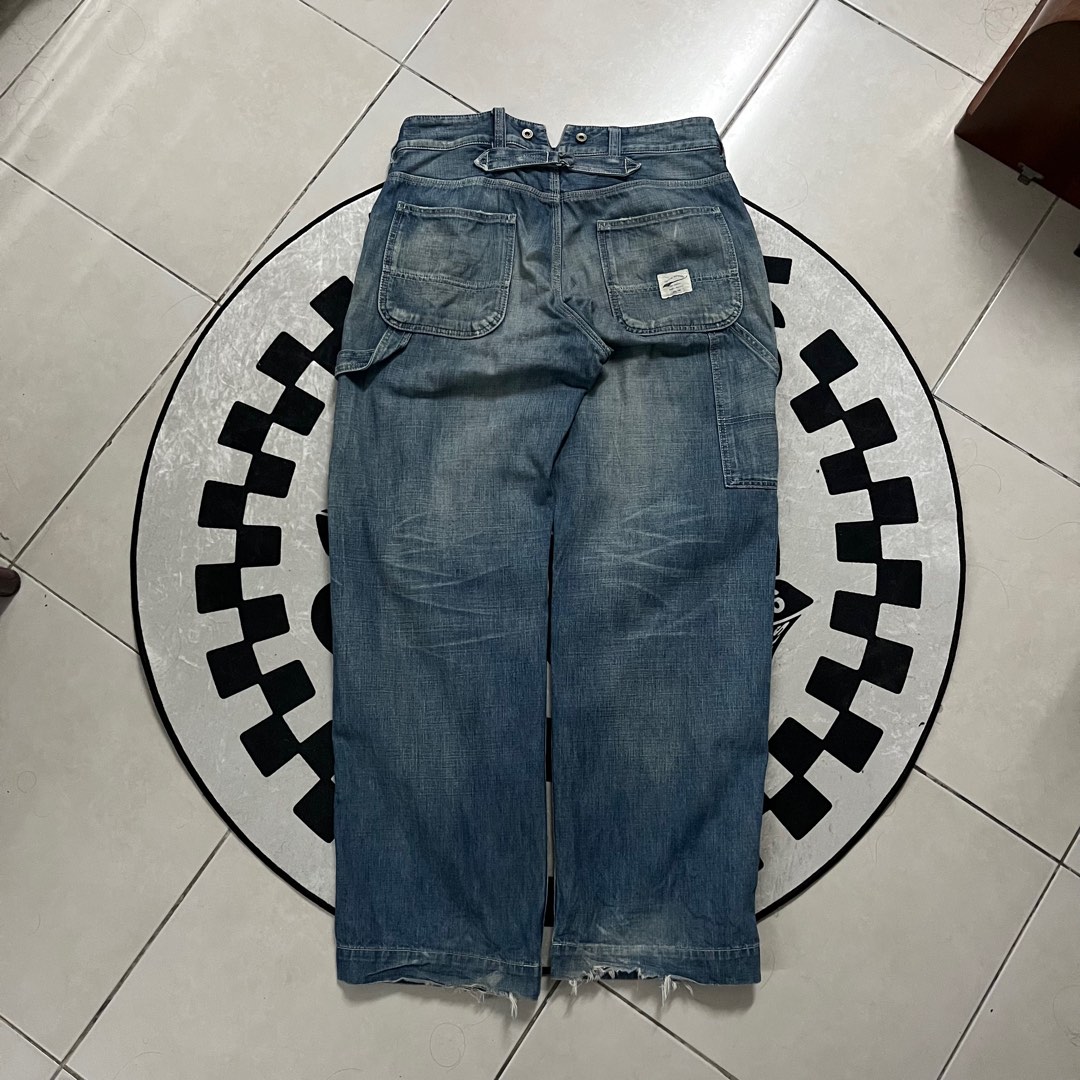 Vintage Carpenter Jeans With Curved Blade Design