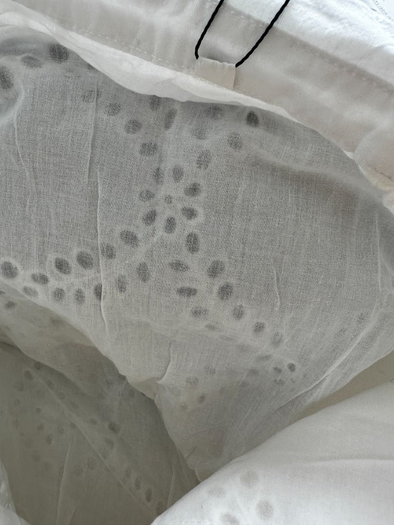 White Polo Eyelet Summer Dress (Category: Dresses) located in Pasig City. Submitted by tin.a.a (Listing ID 1354789090, Image 2). Description: with linning perfect LWD if corporate yung setting Pwede ring summer dress kasi breathable ang fabric.