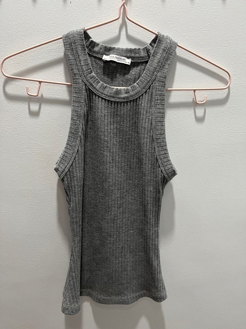 Zara Trafaluc Grey Ribbed Tank Top (Category: Sleeveless) located in Quezon City. Submitted by umsph (Listing ID 1354835128, Image 1). Description: Zara Trafaluc Grey Ribbed Tank Top Size S GCash Payment Same day delivery or gogo xpress C/o buyer Rfs: declutter Can give discounts if you purchase more than 1 item -> check out my shop @umsph.