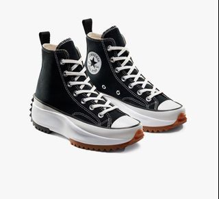 Converse Run Star Hike Canvas Black Platform Shoes
