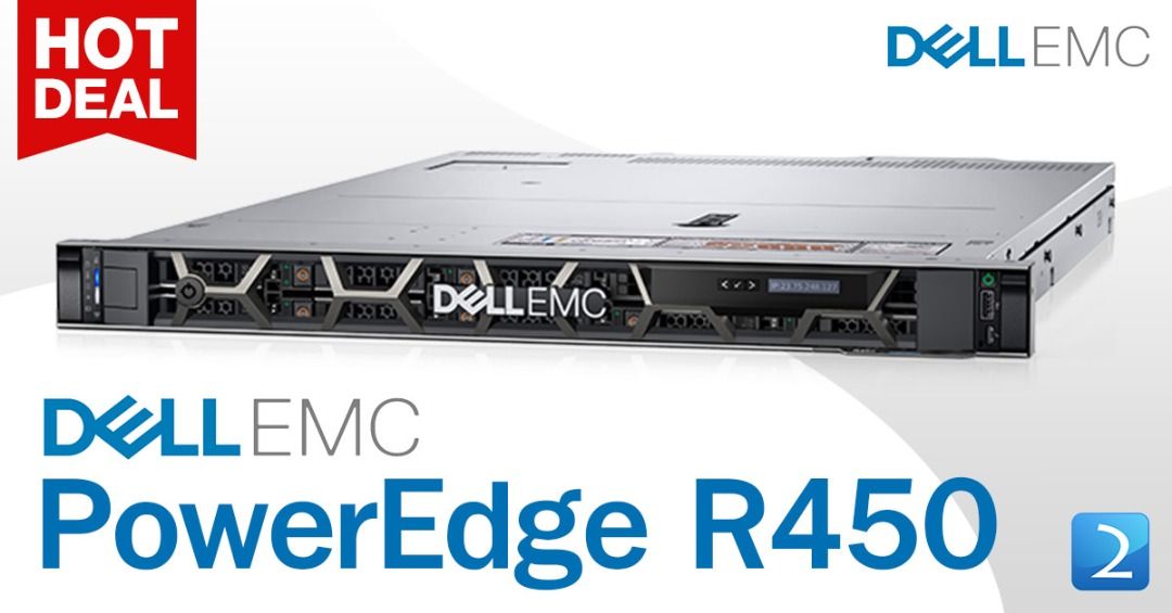 DellEMC PowerEdge R450 Intel Xeon Silver 4310 2.1G, 12C/24T, 10.4GT/s ...
