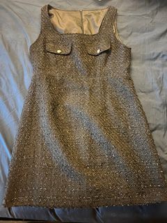 Elegant black tweed dress