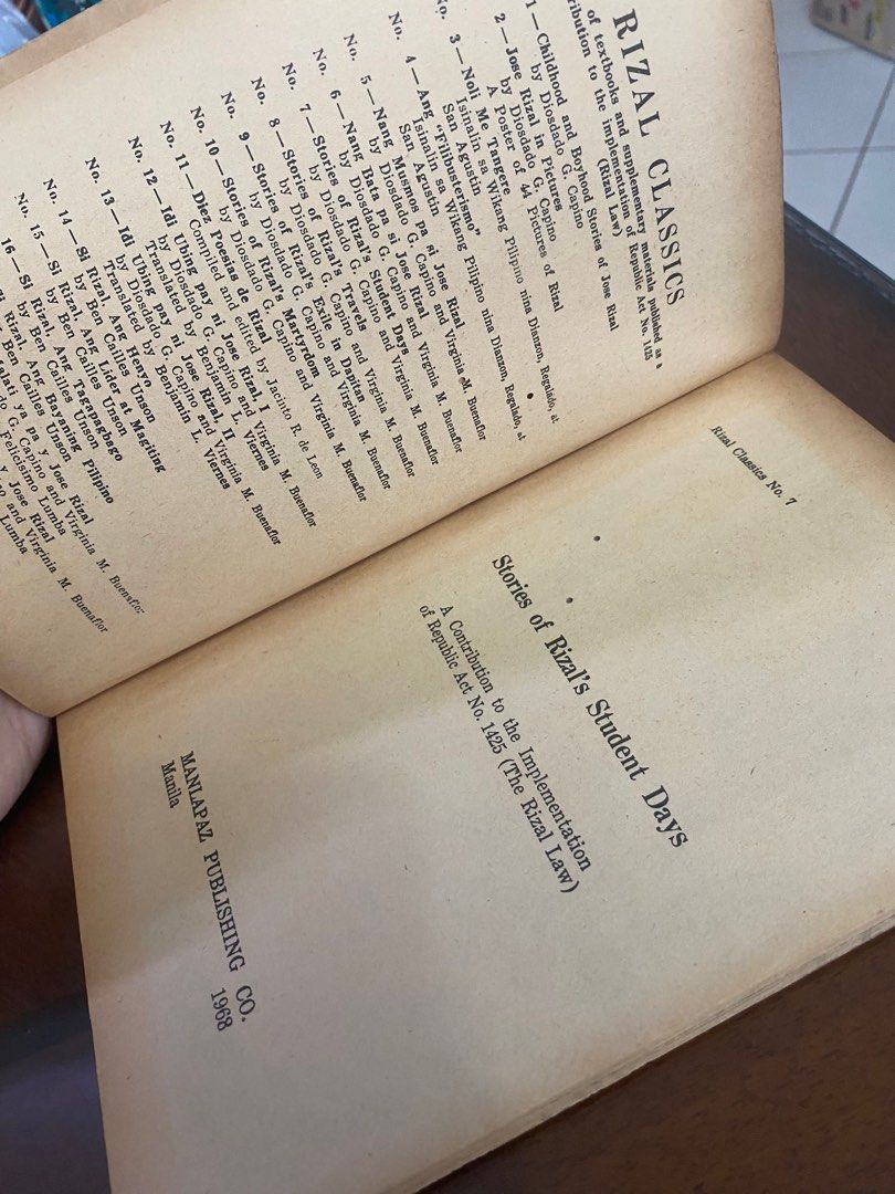 Filipininana Vintage Philippines Book - Stories Of Jose Rizal’s Student ...