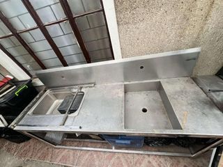 Heavy Duty Stainless Kitchen Table with Sink