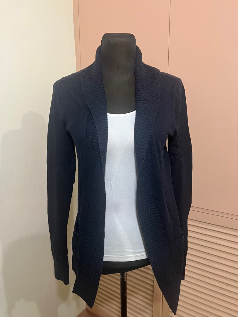 BACK OPEN KNIT/NAVY