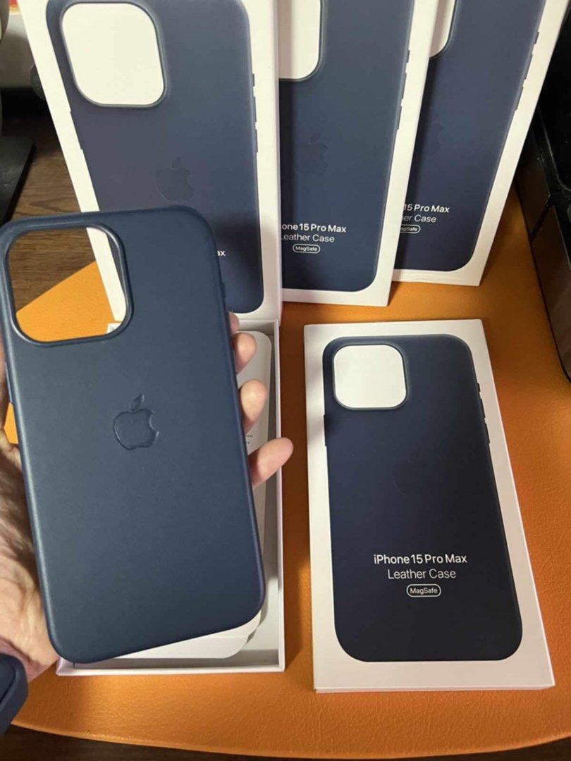 iPhone 15 Pro Max Magsafe Leather Case (Category: Cases & Covers) located in Manila. Submitted by ceeyashop (Listing ID 1354920592, Image 2). Description: Pm me, Available on hand [ Other colors are also available ] Lalamove,Grab,J&T COD will do!.