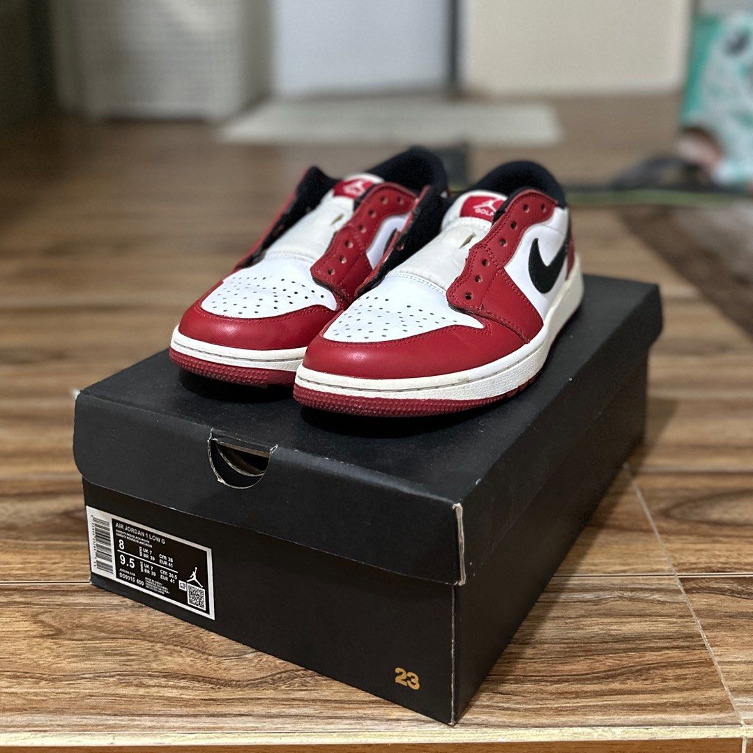 [8US] Jordan 1 Low Golf 'Chicago' (Category: Sneakers) located in Mexico. Submitted by thatprettymfer (Listing ID 1355035180, Image 3). Description: Jordan 1 Golf size 8 / 26cm og box + black laces lost white laces used personal pair ₱1,500 + sf dm for more pics .