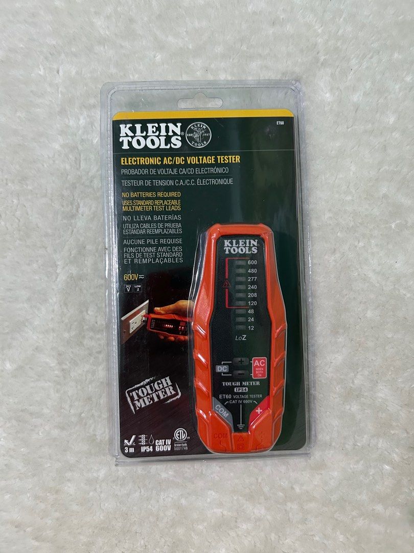KLEIN TOOLS ELECTRONIC AC DC VOLTAGE TESTER (Category: Electrical, Adaptors & Sockets) located in Legazpi City. Submitted by albay.hype.shop (Listing ID 1355002756, Image 1). Description: KLEIN TOOLS ELECTRONIC AC DC VOLTAGE TESTER 1,550 BRANDNEW LEGIT.