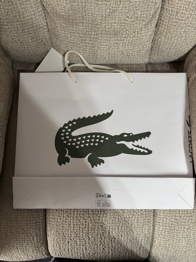 Lacoste Paper bag (Category: Luxury Bags & Wallets) located in Quezon City. Submitted by 4seasonshop (Listing ID 1354934639, Image 1). Description: .