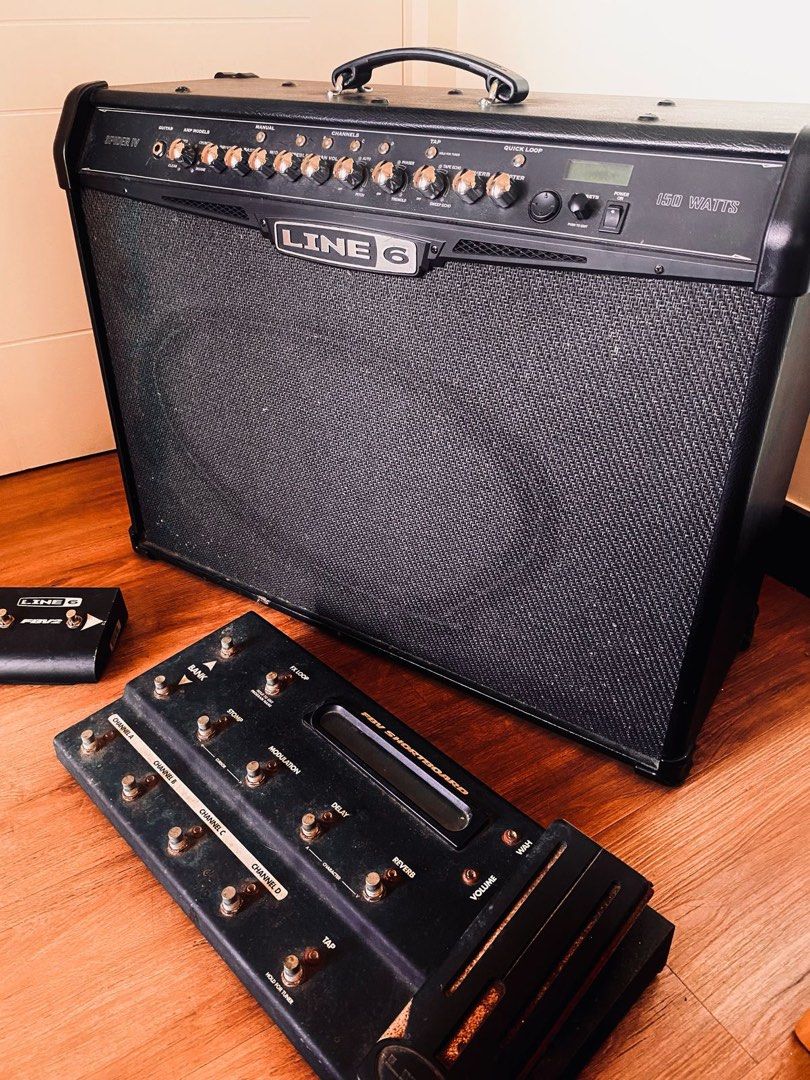 Line 6 Spider IV 150 Guitar Amplifier (Category: Musical Instruments) located in Pasig City. Submitted by prelovedbymace (Listing ID 1354925744, Image 2). Description: 📌 Comes with a line 6 amp cover and two footswitch pedals 📌Good working condition Reason for selling: not playing in bars anymore 📍 Location: Pasig City, shipping c/o buyer.