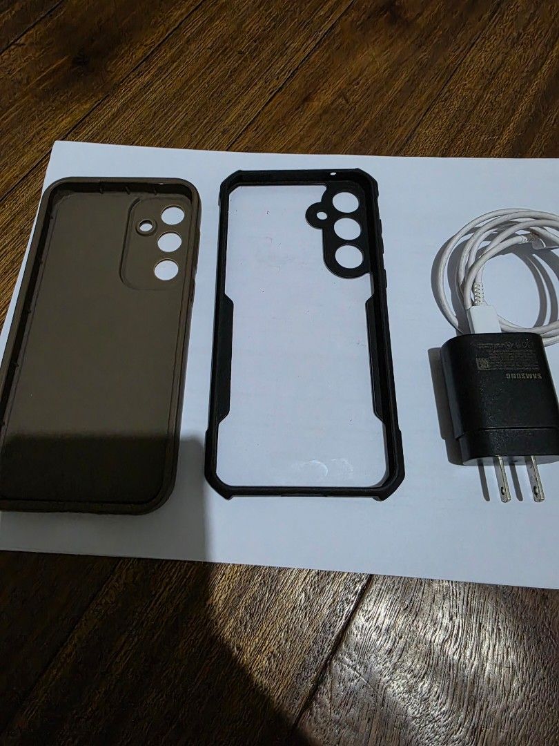 Original charging cable, adapter & phone case for Samsung A55 5G (Category: Other Gadgets) located in Mandaluyong City. Submitted by jvc_9696 (Listing ID 1355055753, Image 2). Description: Original charging cable, adapter & phone case for Samsung A55 5G Like new No issues With extra phone case for free.