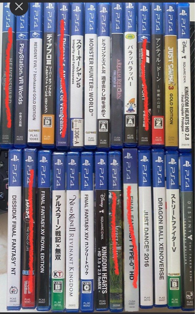 Original PS4 Various Games :400 each (Category: PlayStation) located in Subic. Submitted by yeoteehuat24 (Listing ID 1354557291, Image 2). Description: Please reference 2nd photo for game titles . 2 games without box , only disk -Watch Dogs 2 -Days Gone First come first serve .