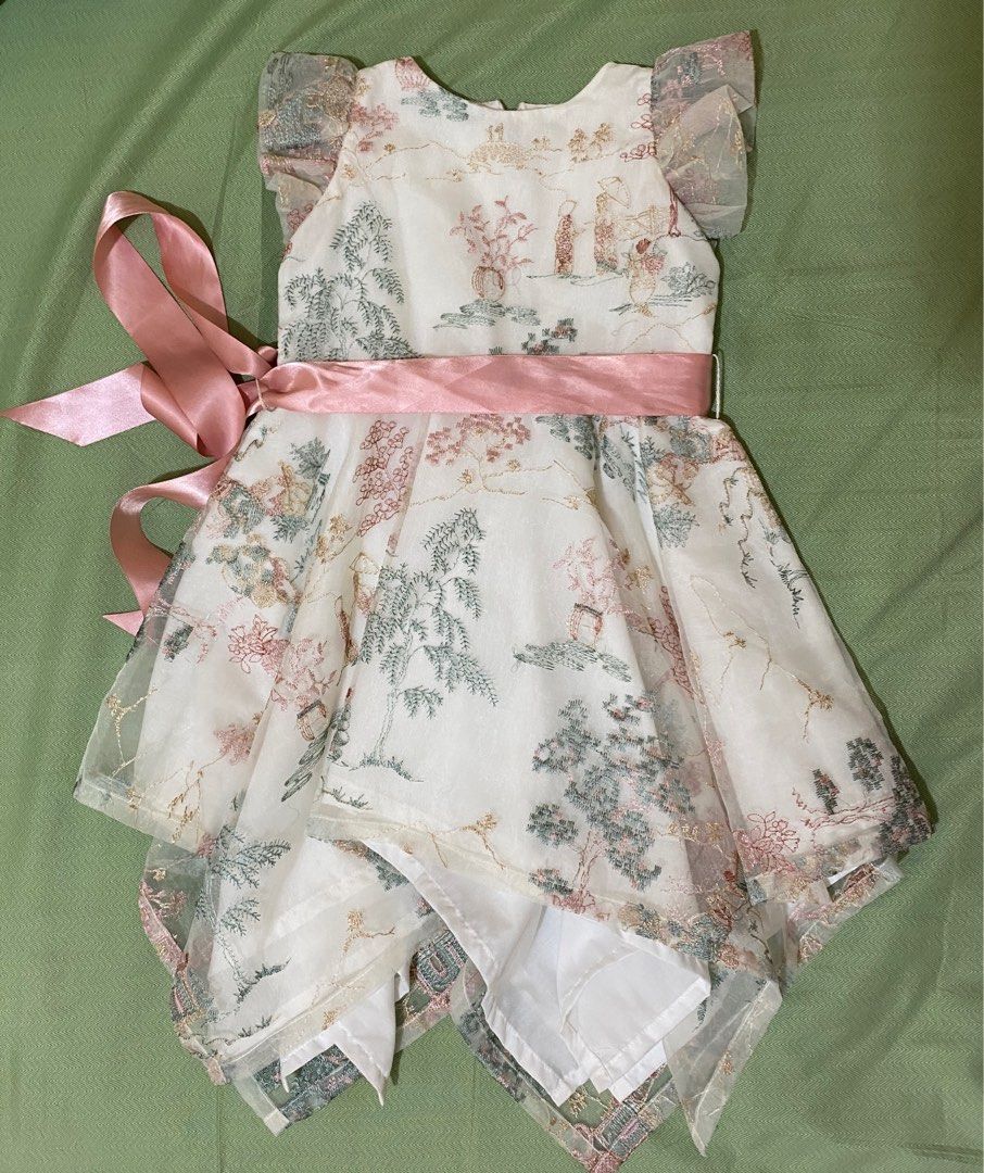 peppermint baby formal dress (Category: Babies & Kids Fashion) located in Batangas. Submitted by phiakate (Listing ID 1355025494, Image 1). Description: used only once during my sis in law's wedding ceremony bought in sm department store for 1,699 3t size but can fit upto 4t if petite like new condition.