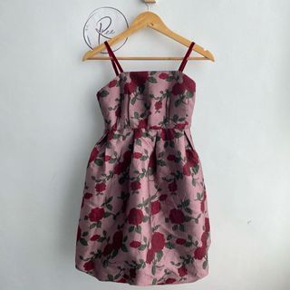 Premium elegant rose bubble mini formal dress
