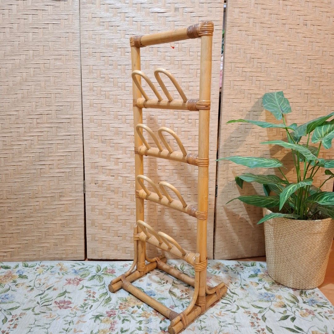 Rattan slipper rack shoe rack, Furniture & Home Living, Furniture ...